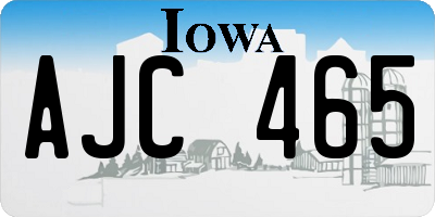 IA license plate AJC465
