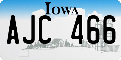 IA license plate AJC466