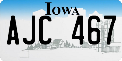 IA license plate AJC467