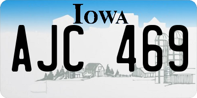 IA license plate AJC469