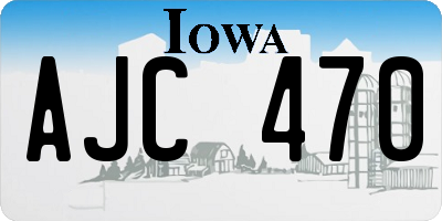 IA license plate AJC470