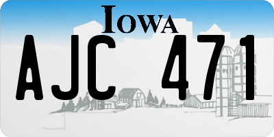 IA license plate AJC471