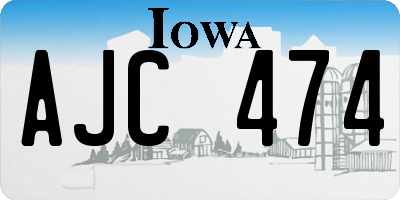 IA license plate AJC474