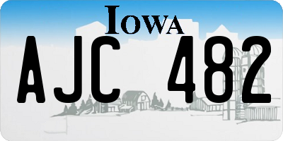 IA license plate AJC482