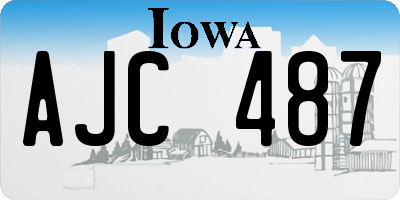 IA license plate AJC487