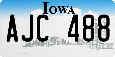 IA license plate AJC488