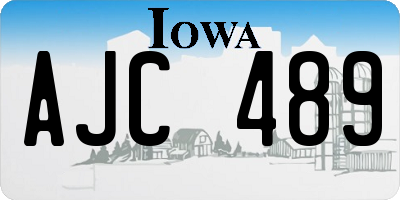 IA license plate AJC489