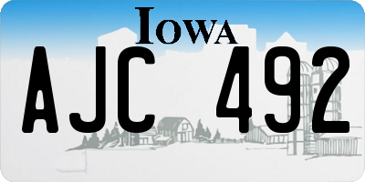 IA license plate AJC492
