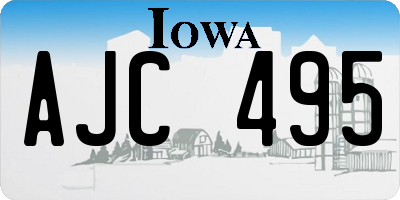 IA license plate AJC495