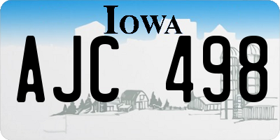 IA license plate AJC498