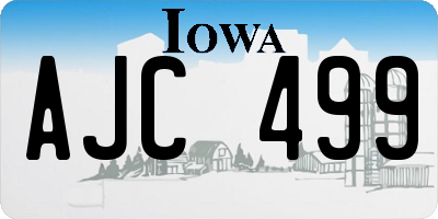 IA license plate AJC499