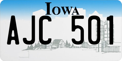 IA license plate AJC501