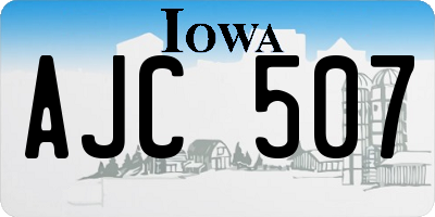 IA license plate AJC507