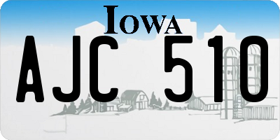 IA license plate AJC510