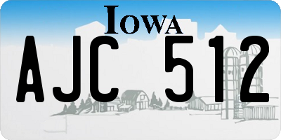 IA license plate AJC512