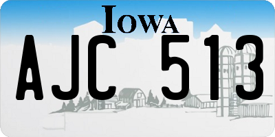IA license plate AJC513