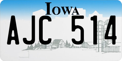 IA license plate AJC514