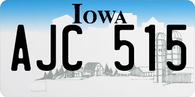 IA license plate AJC515