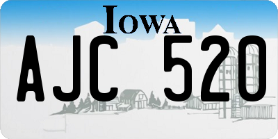 IA license plate AJC520