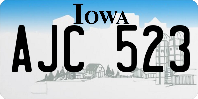 IA license plate AJC523