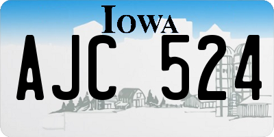 IA license plate AJC524