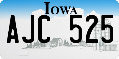 IA license plate AJC525