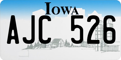 IA license plate AJC526