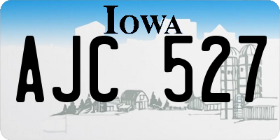 IA license plate AJC527