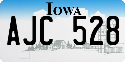 IA license plate AJC528