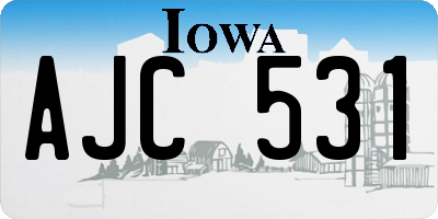 IA license plate AJC531