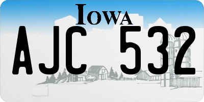 IA license plate AJC532
