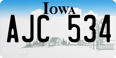 IA license plate AJC534