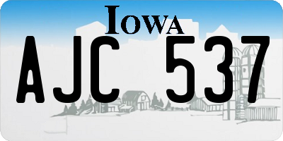 IA license plate AJC537
