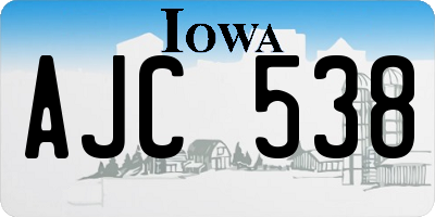 IA license plate AJC538