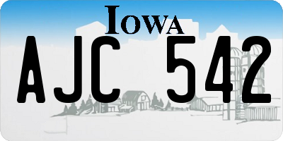 IA license plate AJC542