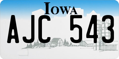 IA license plate AJC543