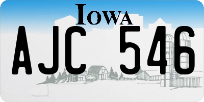 IA license plate AJC546