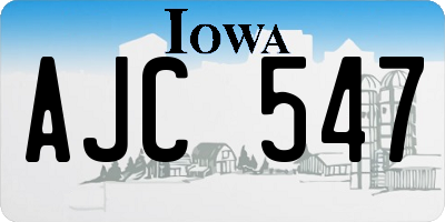 IA license plate AJC547