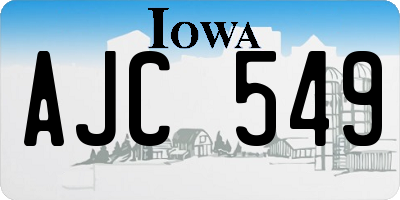 IA license plate AJC549