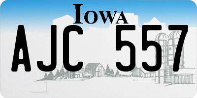 IA license plate AJC557