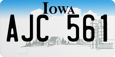 IA license plate AJC561
