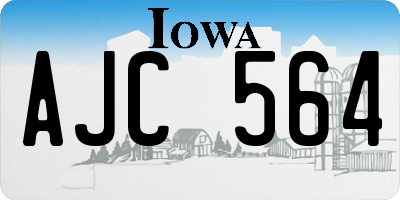 IA license plate AJC564