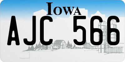 IA license plate AJC566