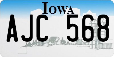 IA license plate AJC568