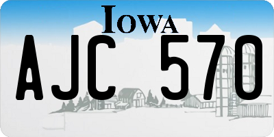IA license plate AJC570
