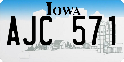 IA license plate AJC571