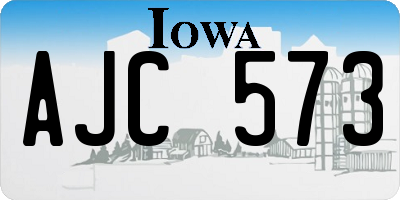 IA license plate AJC573