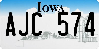 IA license plate AJC574