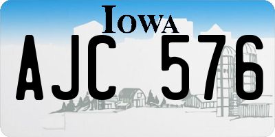 IA license plate AJC576