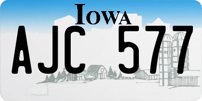 IA license plate AJC577